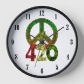 4 20 Frieden / Es ist 4 20 Irgendwo schwarze Zahle Uhr (Vorderseite)