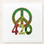4 20 Frieden Glasuntersetzer (Vorderseite)