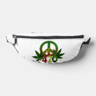 4 20 Rasta Peace Weed Bauchtasche