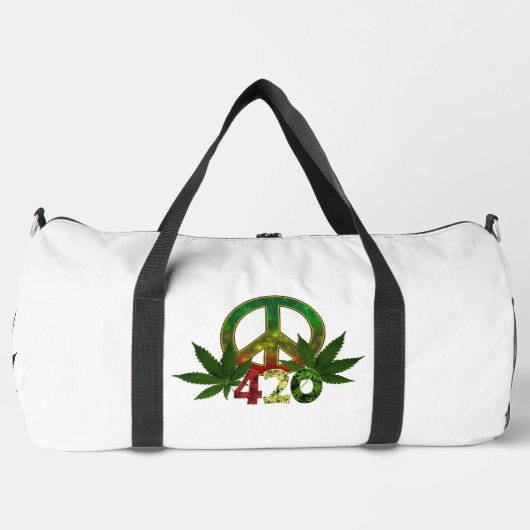 4 20 Rasta Peace Weed Duffle Bag (Vorderseite)
