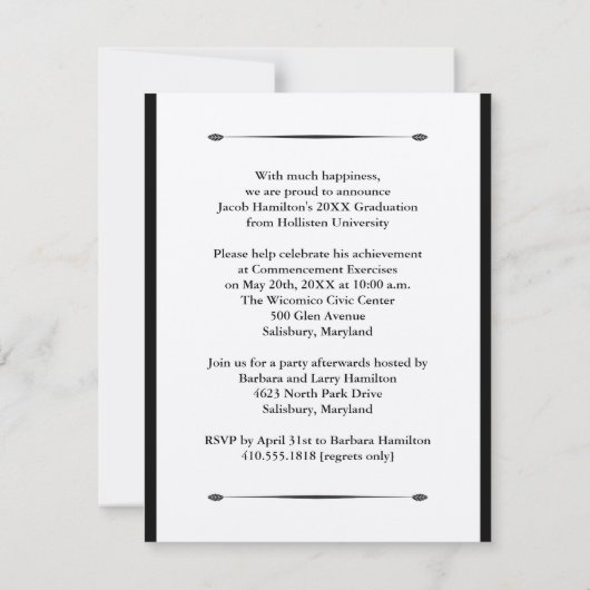 4,25" x 5,5" Foto Abschlüsse Ankündigungen (Rückseite)