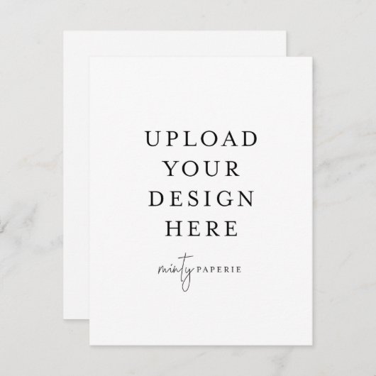 4,25" x 5,5" Umschließungskarte - Portrait Begleitkarte (Vorne/Hinten)