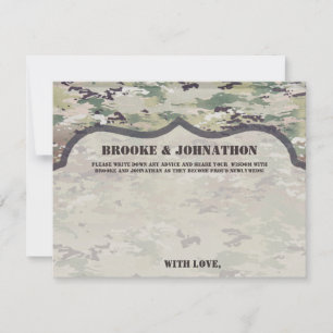 4.25x5.5 Advice Card Army OCP Camouflage Uniform C Einladung