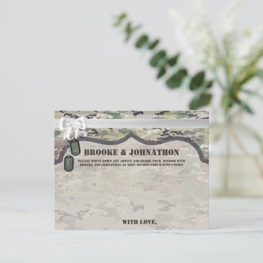 4.25x5.5 Advice Card Army OCP Camouflage Uniform C Einladung (Stehend Vorderseite)