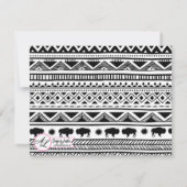 4.25x5.5 Advice Card Boho Buffalo Tribal Muster B Einladung (Rückseite)