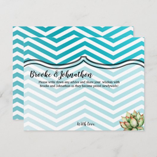 4.25x5.5 Advice Card Boho Cacti Cactus Succulent B Einladung (Vorne/Hinten)