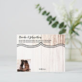 4.25x5.5 Advice Card Boots Country Rustic Western Einladung (Stehend Vorderseite)