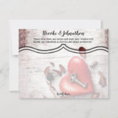 4.25x5.5 Advice Card Country Wood Key für mein Her Einladung (Vorderseite)