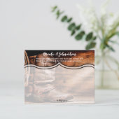 4.25x5.5 Advice Card Cowboy Boots Barnholz Rustika Einladung (Stehend Vorderseite)