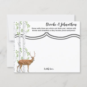 4.25x5.5 Advice Card Reh Doe Woodland Buck Label Einladung