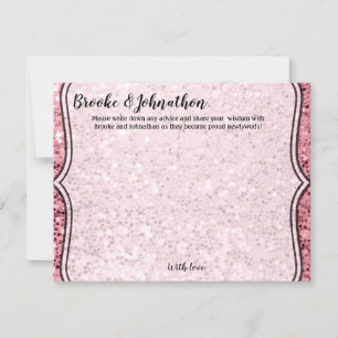 4.25x5.5 Advice Card Rose Gold Glitzer Einladung