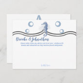 4.25x5.5 Advice Card Seepferd Sea Ocean Beach Einladung (Vorne/Hinten)
