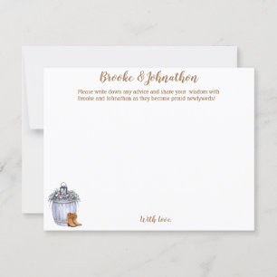 4.25x5.5 Advice Card Sommerlandhochzeit Rustikal Einladung