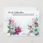 4.25x5.5 Beratungskarte Tropische Blume auf Blue O Einladung (Vorderseite)