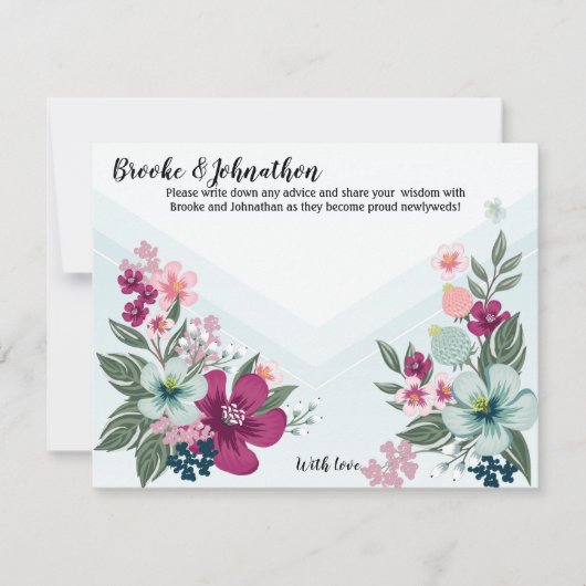 4.25x5.5 Beratungskarte Tropische Blume auf Blue O Einladung (Vorderseite)