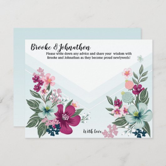 4.25x5.5 Beratungskarte Tropische Blume auf Blue O Einladung (Vorne/Hinten)