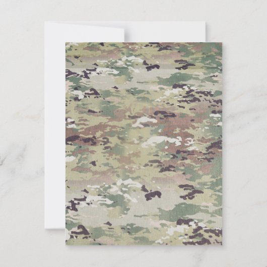 4.25x5.5 Direction Card Army Air Force OCP Camoufl Einladung (Rückseite)