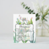 4.25x5.5 Direction Card Boho Llama Bohemisch Cacti Einladung (Stehend Vorderseite)