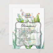 4.25x5.5 Direction Card Boho Llama Bohemisch Cacti Einladung (Vorne/Hinten)