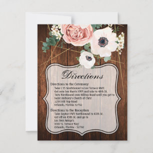 4.25x5.5 Direction Card Geometric Country Stall Wo Einladung