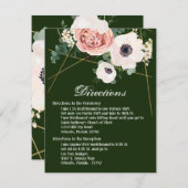 4.25x5.5 Direction Card Geometric Garden Rose Hunt Einladung (Vorne/Hinten)