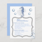 4.25x5.5 Direction Card Seepferd Sea Ocean Beach Einladung (Vorne/Hinten)