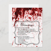 4.25x5.5 Direktionskarte Spritzer Vampire Got Einladung (Vorne/Hinten)