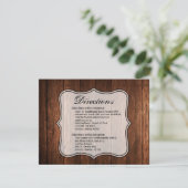 4.25x5.5 Direktionskarte Stallholz Land Rustikal Einladung (Stehend Vorderseite)