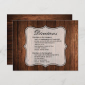 4.25x5.5 Direktionskarte Stallholz Land Rustikal Einladung (Vorne/Hinten)