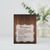 4.25x5.5 Direktionskarte Stallholz Land Rustikal Einladung (Stehend Vorderseite)