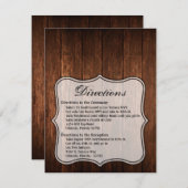 4.25x5.5 Direktionskarte Stallholz Land Rustikal Einladung (Vorne/Hinten)