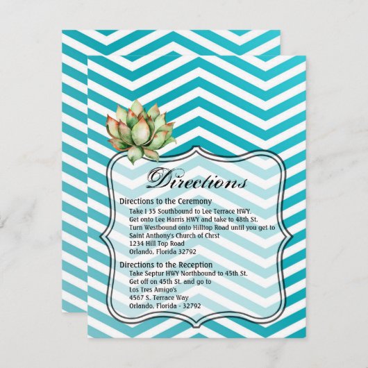 4.25x5.5 Fahrtkarte Boho Cacti Cactus Succulen Einladung (Vorne/Hinten)