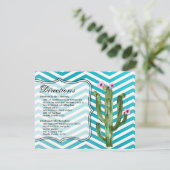 4.25x5.5 Fahrtkarte Boho Cacti Cactus Succulen Einladung (Stehend Vorderseite)