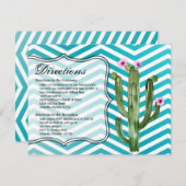 4.25x5.5 Fahrtkarte Boho Cacti Cactus Succulen Einladung (Vorne/Hinten)