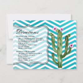 4.25x5.5 Fahrtkarte Boho Cacti Cactus Succulen Einladung