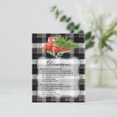 4.25x5.5 Fahrtkarte XMAS LKW Buffalo Kariert C Einladung (Stehend Vorderseite)