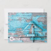 4.25x5.5 Ratenkarte Stiefel für die blaue Holzhalt Einladung (Rückseite)