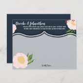 4.25x5.5 Ratenkarte Weiße Blume mit Blüten auf Dun Einladung (Vorne/Hinten)