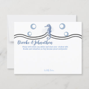 4,25x5,5 Ratgeberkarte Seepferdchen Meer Ozean Str Einladung