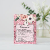 4.25x5.5 Rose Geometrischer Garten mit Fahrkarte Einladung (Stehend Vorderseite)