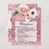 4.25x5.5 Rose Geometrischer Garten mit Fahrkarte Einladung (Vorne/Hinten)