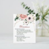 4.25x5.5 Rose Geometrischer Gartengarten Anem Einladung (Stehend Vorderseite)