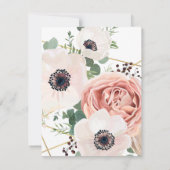 4.25x5.5 Rose Geometrischer Gartengarten Anem Einladung (Rückseite)