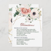 4.25x5.5 Rose Geometrischer Gartengarten Anem Einladung (Vorne/Hinten)