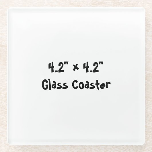 4,2" x 4,2" Glasuntersetzer (Vorderseite)