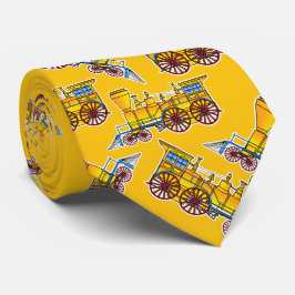 4-4-0 Boston Locomotive American Steam Train Krawa Krawatte