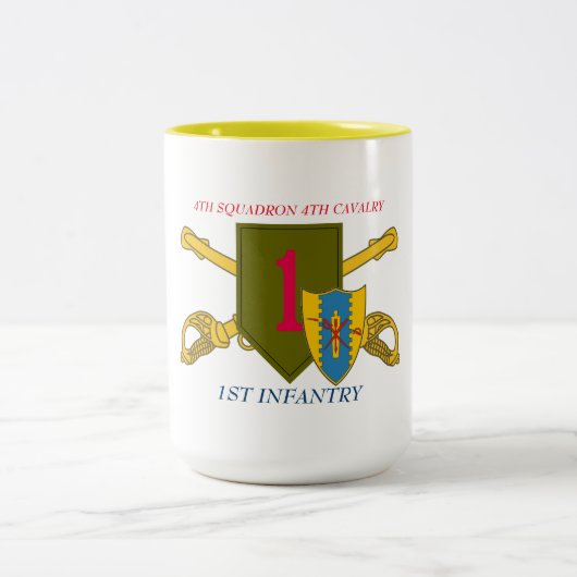 4. 4. CAV 1. INFANTERIE-TASSE DER GESCHWADER- ZWEIFARBIGE TASSE (Mittel)