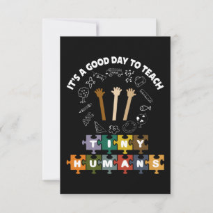 4/4, es ist ein guter Tag, winzige Menschen zu unt Dankeskarte