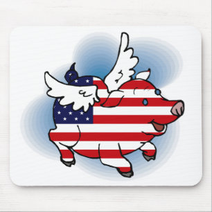 4.-4. Julith der patriotischen Fliegen-Schweine Ju Mousepad