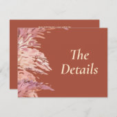 4.5 x 5.5 Angaben zur Hochzeit Begleitkarte (Vorne/Hinten)